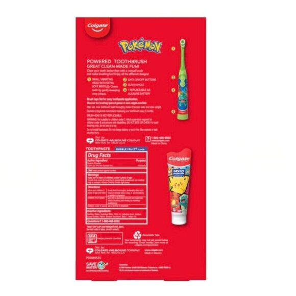 Colgate Kids Pokémon Target Exclusive Gift Set Battery Toothbrush Toothpaste - Picture 3 of 9